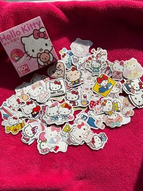 Hello Kitty & Sanrio 60pc Sticker Set Kawaii Cute PVC Waterproof NEW